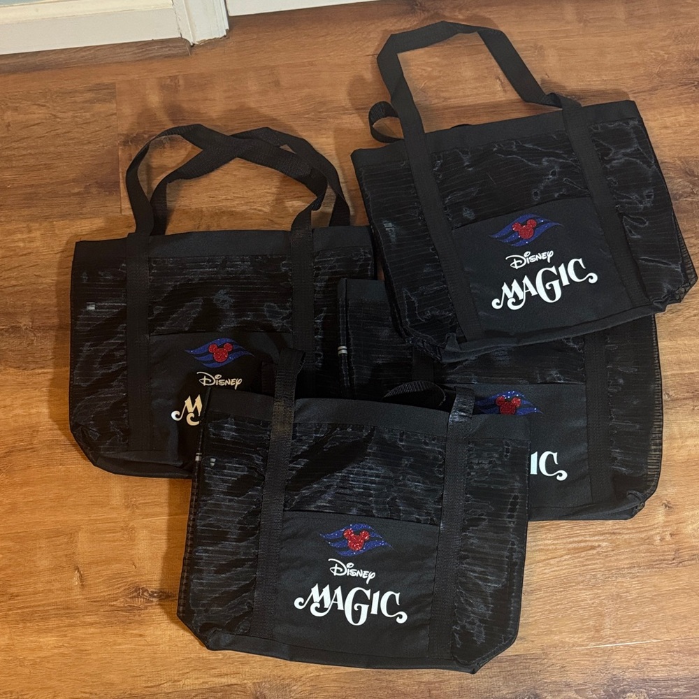 Disney Cruise line  Magic Black and Blue mesh Tote Bag